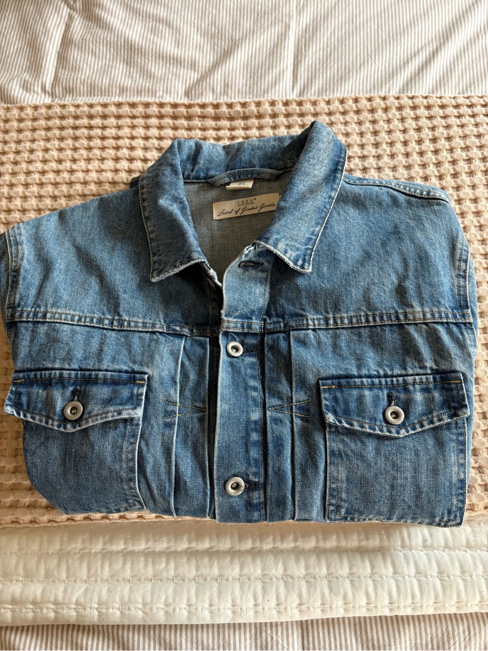 H&M Light Blue Denim Shirt Jacket
